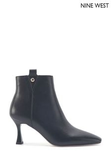 Nine West Womens 'Obela' Spool Heel Black Ankle Boots (Q92796) | 574 SAR