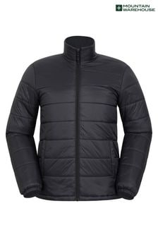 Mountain Warehouse Black Mens Essentials Water Resistant Padded Jacket (Q92887) | $64