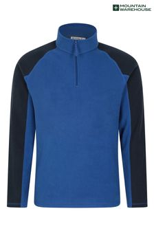 Mountain Warehouse Blue Mens Ashbourne II Half Zip Fleece (Q92898) | €34