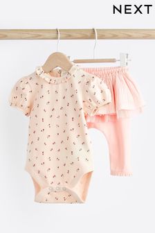 Pink/White Baby Top And Leggings Set (Q92907) | 74 QAR - 84 QAR