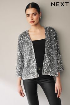 Silver Sequin Jacket (Q92954) | $53