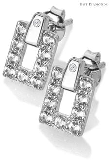 Hot Diamonds Silver Tone Echo Earrings (Q92992) | AED333