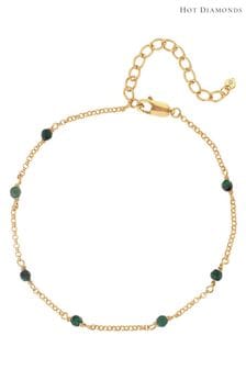 Hot Diamonds X JJ Gold Tone Revive Malachite Bracelet (Q93006) | €122