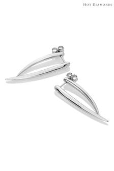 Hot Diamonds Silver Tone Reflect Statement Earrings (Q93013) | ₪ 402