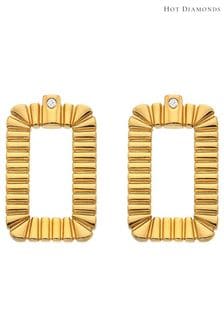 Hot Diamonds HD X JJ Gold Tone Radiant Earrings (Q93033) | AED499