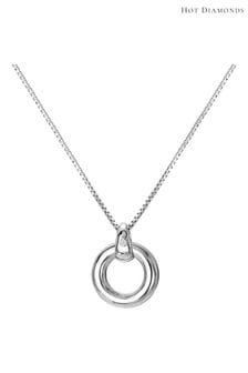 Colgante circular Forever en tono plateado de Hot Diamonds (Q93035) | 113 €