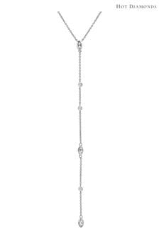 Hot Diamonds Marquise Zarte Statement-Halskette mit Wasserfalldesign, Silberfarben (Q93070) | 184 €