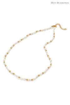 Hot Diamonds Gold Tone Calm Pearl Necklace (Q93092) | €179