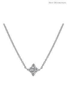 Hot Diamonds Silver Tone Squared Triangle Necklace (Q93100) | €91