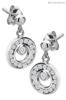 Hot Diamonds Silver Tone Orbit Drop Earrings (Q93116) | €157