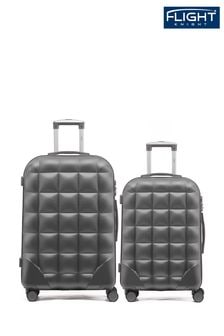 Flight Knight Medium Check-In & Small Carry-On Bubble Hardcase Travel Black Luggage Set of 2 (Q93404) | KRW213,500