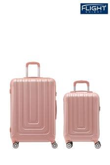 Flight Knight Medium & Large Check-In Hold Luggage Hardcase Travel Blue Suitcases Set Of 2 (Q93446) | AED666