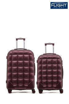 Flight Knight Medium Check-In & Small Brown Carry-On Bubble Hardcase Travel Luggage Set Of 2 (Q93449) | €137