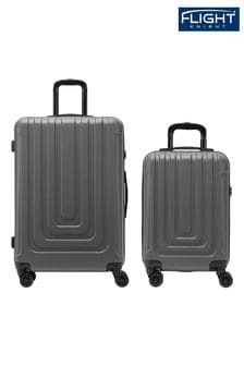 Siva - Komplet 2 srednje velikih potovalnih kovčekjev s karirasto prtljago Flight Knight Hardcase Travel (Q93454) | €137