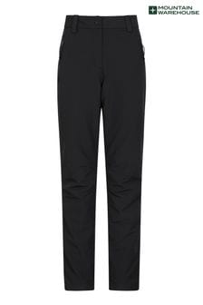 Mountain Warehouse Black Arctic II Stretch Womens Fleece Lined Trousers (Q93538) | €79