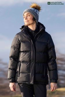 Black padded waterproof coat top