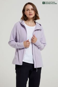 Mountain Warehouse Purple Womens Camber Hooded Fleece (Q93614) | €37