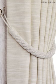 Laura Ashley Slate White Set of Two Felton Rope Tie Backs (Q93673) | CHF 65