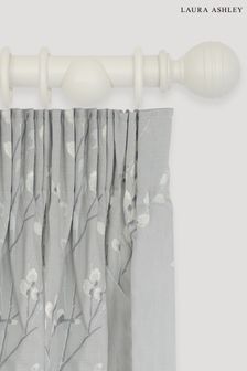 Laura Ashley Soft Natural Ribbed Ball 35mm Wood Curtain 180cm Pole (Q93796) | €98