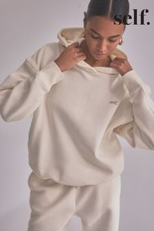 self. Ecru White Hoodie (Q93859) | €41