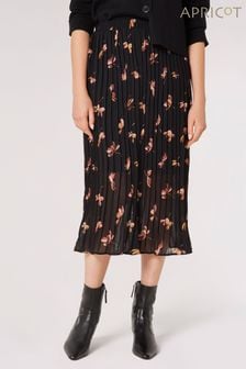 Apricot Black Single Watercolour Floral Skirt (Q93877) | €37