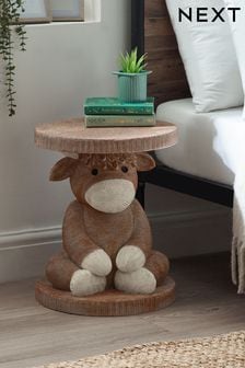 Brown Hamish The Highland Cow Kids Bedside Table (Q93915) | €160