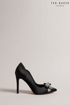 Ted Baker Black Satin Crystal Bow Court Shoes (Q93991) | 207 €
