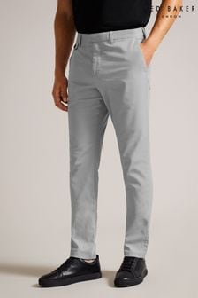Ted Baker Grey Slim Fit Textured Chino Trousers (Q93996) | €127