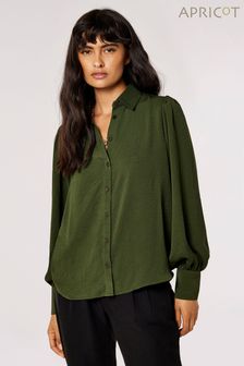 Apricot Green Airflow Volume Sleeve Shirt (Q94120) | $59