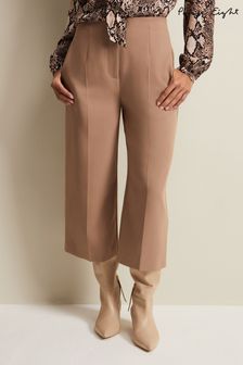 Phase Eight Brown Clean Crepe Aubrielle Culottes (Q94167) | OMR36