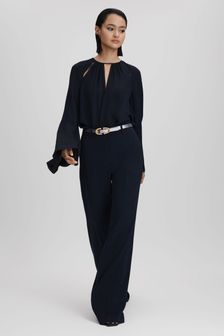 Marineblau - Reiss Margeaux Anzughose mit weitem Bein (Q94241) | 234 €
