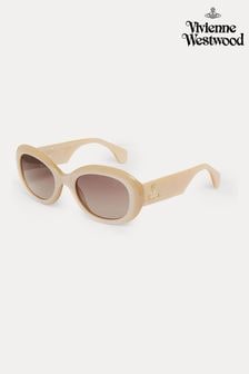 Vivienne Westwood Cream Sunglasses (Q94615) | $364