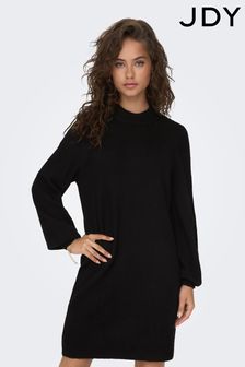 JDY Black Puff Sleeve Knitted Dress (Q94706) | kr493