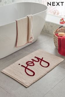 Christmas Joy Slogan Plush Bobble Bath Mat (Q94772) | 630 K