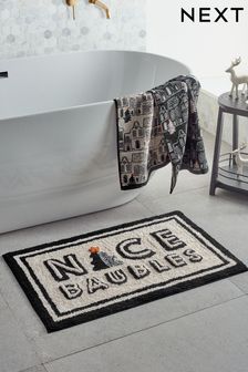 Black & White Mono Slogan Christmas Bath Mat (Q94779) | 105 zł