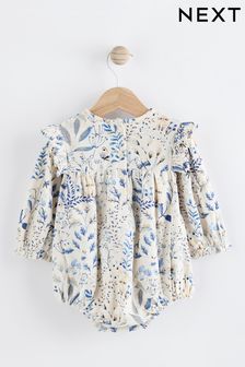 Blue Floral Baby Bloomer Romper with Tights (0mths-3yrs) (Q94801) | NT$800 - NT$890