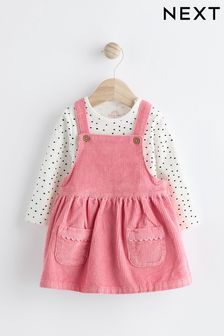 Pink - Corduroy Baby Pinafore Dress (0mths-2yrs) (Q94822) | 23 € - 26 €