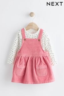 Bright Pink Corduroy Baby Pinafore Dress (0mths-2yrs) (Q94822) | $27 - $31