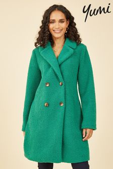 Yumi Green Teddy Bear Coat (Q94871) | kr1 370