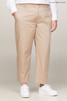 Узкие брюки чинос прямого кроя Tommy Hilfiger Cream Curve (Q94919) | €146