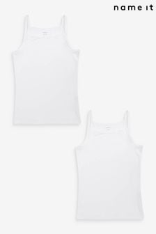Name It White Organic Cotton Vest 2 PK (Q95137) | 464 UAH