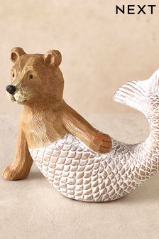 Natural Bertie Bear Mermaid Ornament (Q95212) | €9