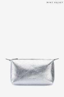 Mint Velvet Silver Silver Large Washbag (Q95305) | OMR23