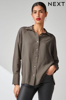 Stone Button Through Shirt With Hardwear Buttons (Q95314) | $35