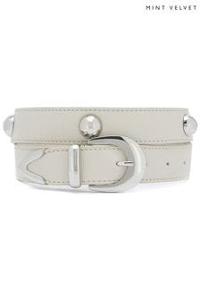 Mint Velvet Cream Statement Leather Belt (Q95327) | HK$566