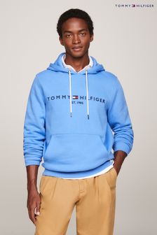 Tommy Hilfiger Blue Logo Hoodie (Q95371) | kr2 010