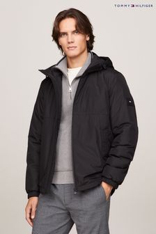 Tommy Hilfiger Portland Hooded Black Jacket (Q95374) | SGD 523