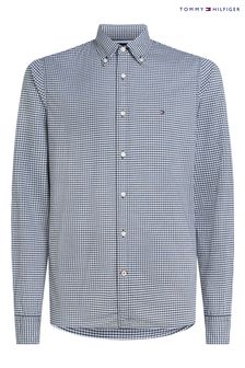 Tommy Hilfiger藍色B&T織紋格子棉布襯衫 (Q95392) | NT$3,970