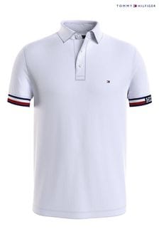Tommy Hilfiger Monotype Slim Fit White Polo Top (Q95394) | $198