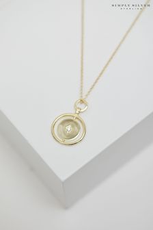 Simply Silver Gold Plated Sterling Silver 925 Star Coin Pendant Necklace (Q95551) | LEI 239